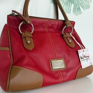 vintage leather shoulder bag